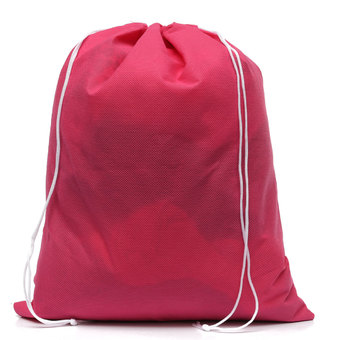 Waterproof Non-woven Shoe Cloth Storage Travel Drawstring Bag Rose Red