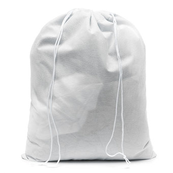 Waterproof Non-woven Shoe Cloth Storage Travel Drawstring Bag White