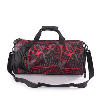 VENDOOR Unisex Large Capacity GYM Tote Bag Travel Duffel Nylon Bag Handbag(Red)