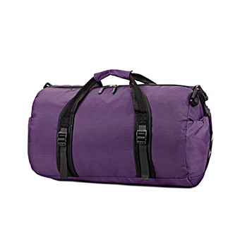 Foldable Large Water Repellent Sports Black Duffle Bag for Athletic Men or Women (Purple) - Intl