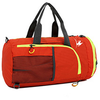 Outdoor Shoulder Duffle Bag Tote Luggage Handbag Sports Packs Casual Large Capacity Men Women Travel Bags(Orange)