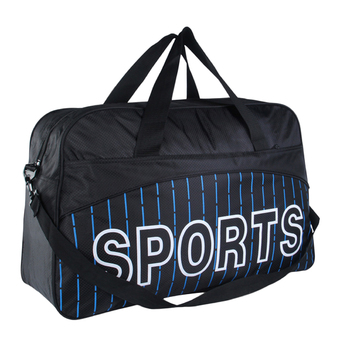 360DSC Large Capacity Waterproof Nylon Travel Bag Shoulder Bag Handbag Gym Sports Bag - Blue Stripe
