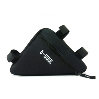 Triangle Cycling Front Tube Frame Pouch Bag Holder Saddle(Black) - Intl