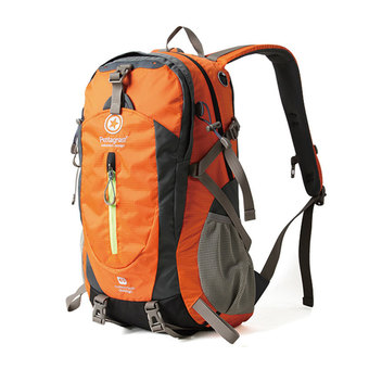 PENTAGRAM กระเป๋าเดินป่า กระเป๋าสะพายหลัง เป้แบ๊คแพ๊ค Backpack กันน้ำ รุ่น PM002 ขนาด 40L (สีส้ม)