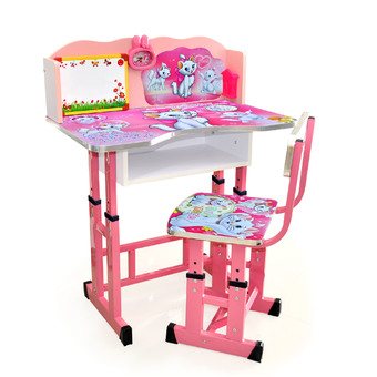 โต๊ะเขียนหนังสือ สำหรับเด็ก รุ่น Table-ฺG-CAT (สีชมพู)