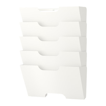 KVISSLE ชั้นแขวนใส่หนังสือพิมพ์,นิตยสาร wall newspaper rack 46*34*9ซม.(ขาว)