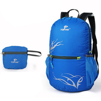 Packable Backpack Hiking Daypack กระเป๋าเป้พับเก็บได้ สำหรับนักเดินทาง 20L (Blue)
