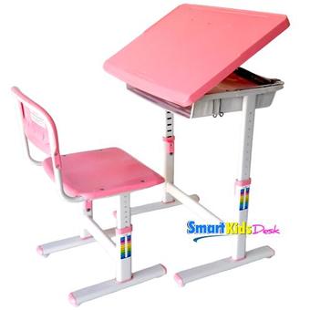 Smart Kids Desk โต๊ะเขียนหนังสือเด็ก แบบ SKD - I (สีชมพู)