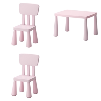 โต๊ะเด็ก เก้าอี้เด็ก ชุดเฟอร์นิเจอร์เด็กเล็ก โต๊ะกิจกรรมเด็กเล็ก เซทใหญ่ เก้าอี้เด็ก 2 ตัว สีชมพู(Big Set)