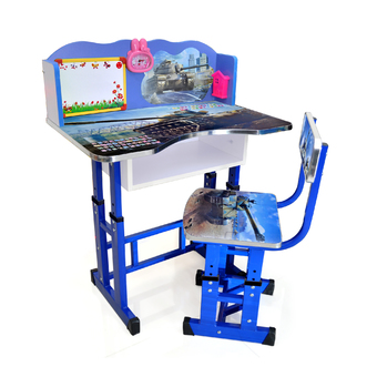 โต๊ะเขียนหนังสือ สำหรับเด็ก รุ่น Table-D-TANK (สีน้ำเงิน)
