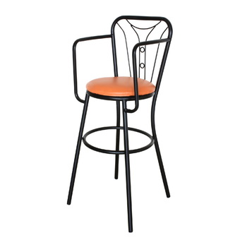 Inter Steel เก้าอี้เด็ก เก้าอี้เสริมเด็ก ร่วมโต๊ะทานข้าว รุ่น Shina Doll1 โครงเหล็กสีดำ - เบาะสีส้ม