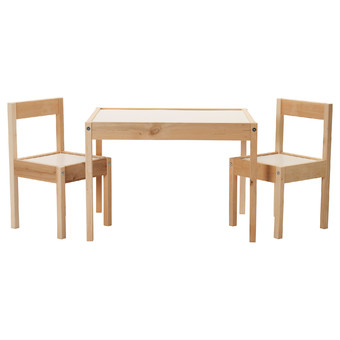 Ezy Decor โต๊ะเด็กพร้อมเก้าอี้ 2 ตัว (Beige)
