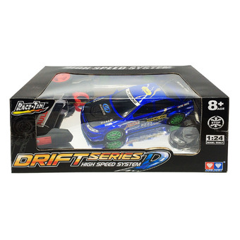 Auldey RC Drift Series D High Speed System Race Tin Drift RC Car รถแข่ง ดริฟท์ บังคับวิทยุตราเพชร 1 ต่อ 24 (สีน้ำเงิน)