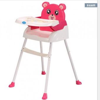Asia เก้าอี้เสริมเด็กสำหรับทานข้าว รุ่นพกพาได้ ลายการ์ตูน สีชมพู