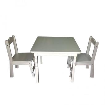 Tano ชุดโต๊ะเด็ก + เก้าอี้เด็กขาลอน สีขาว Colonial Table and chair set white