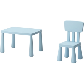โต๊ะเด็ก เก้าอี้เด็ก ชุดเฟอร์นิเจอร์เด็กเล็ก เซทโต๊ะเก้าอี้เด็ก โต๊ะกิจกรรมเด็กเล็ก สีฟ้า(ฺBlue Standard)