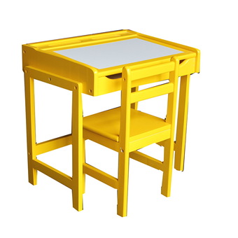 Intrend Design ชุดโต๊ะเก้าอี้เด็กอนุบาล D.I.Y. ไม้ยางพารา - สีเหลือง