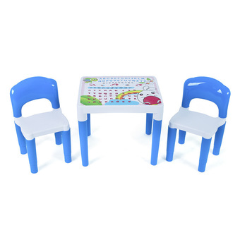 Freezeto ชุดโต๊ะพร้อมเก้าอี้นักเรียนพลาสติก Family Set (สีฟ้า)