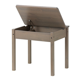 SUNDVIK โต๊ะเด็ก พร้อมช่องเก็บของ Children's desk 58*45 cm (น้ำตาลเทา)