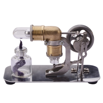NEJE DIY Mini Hot Air Stirling Engine Motor Model Toy ( Silver Grey)