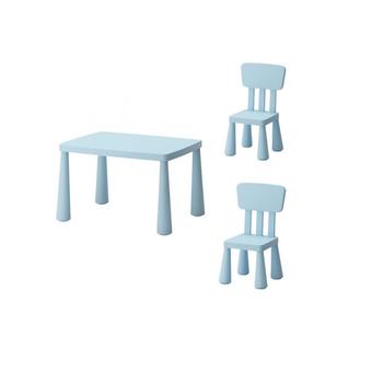โต๊ะเด็ก เก้าอี้เด็ก ชุดเฟอร์นิเจอร์เด็กเล็ก เซทโต๊ะเก้าอี้เด็ก โต๊ะกิจกรรมเด็กเล็ก สีฟ้า