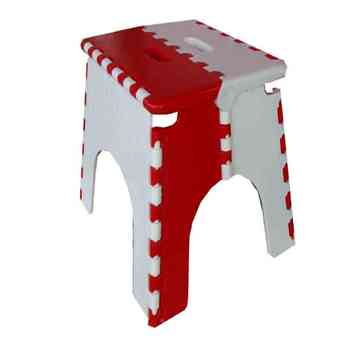 KMP Shop เก้าอี้พลาสสติก รุ่น โดบี้แบบพับ ตัวเล็ก (สีขาว/แดง)