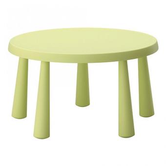 โต๊ะเด็ก ทรงกลม สีเขียว ขนาด 85x85x48 ซม.