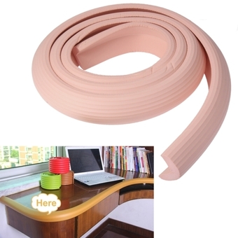 Stripe Style Baby Table Edge Guard Soft Edge Cushion, Length: 2m (Pink)