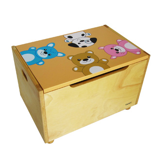 Tano Pet toy box กล่องเก็บของเล่นลายสัตว์น่ารัก - สีส้ม