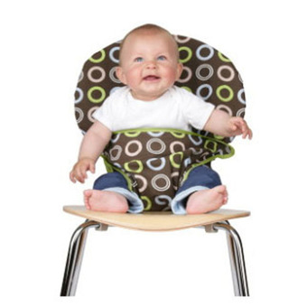 The Washable and Squash Able Travel High Chairï¼Œa Variety of Colors of Style Options Color Chocolate Circles