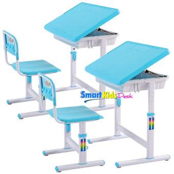 Smart Kids Desk ชุดโต๊ะเก้าอี้เด็ก แบบ SKD-I 2 ชุด - สีฟ้า