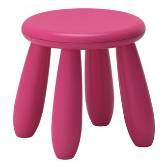 เก้าอี้เด็ก ทรงกลม สีชมพู ขนาด 30x35x30 ซม.
