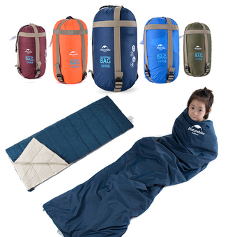 Leegoal Compressible Outdoor Camping Sleeping Bag Envelope Sleeping Bag(Dark Blue)