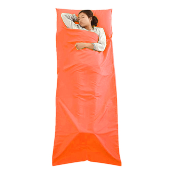 Allwin Sleeping Bag Liner Travel Sleep Sack Sheet Hiking Camping Tent Mat Pad Orange
