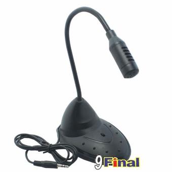 9FINAL Wired Computer Microphone Mic for Voice Chatting All Kinds of PC Desktop Laptop Support Background Noise ไมค์ ตั้งโต๊ะ(Black)