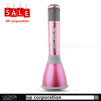 TUXUN K068ไมโครโฟน Mobile Phone Karaoke Condenser Wireless Bluetooth Microphone  (pink)