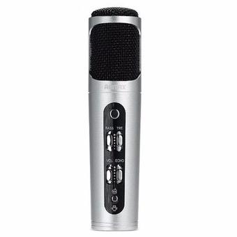 Remax Microphone Karaoke ไมโครโฟน ร้องเพลง คาราโอเกะ สำหรับ iPhone/Android รุ่น RMK-K02 (Silver) (Silver)