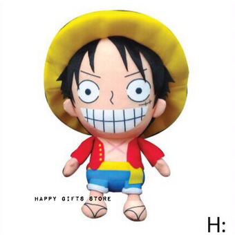 One Piece ตุ๊กตา ลูฟี่ Luffy ขนาด 13นิ้ว (สีเหลือง)