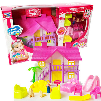Kids Toys ของเล่นเด็ก บ้านตุ๊กตาสองชั้น สีสันสดใส