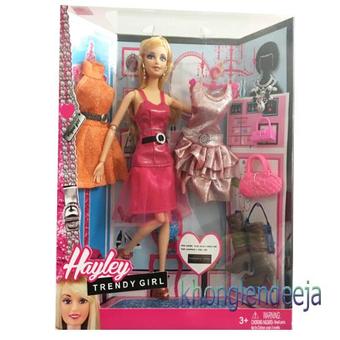 Khonglendee ตุ๊กตาแฟชั่น HayleyTRENDY GIRL(Pink)