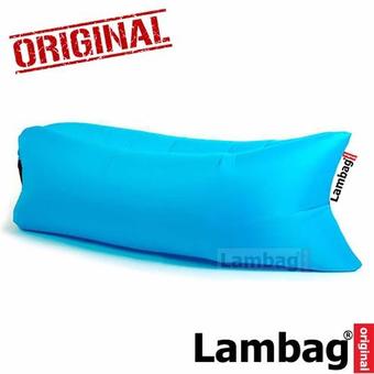 Lambag Original Hangout โซฟาลม เตียงลม แบบพกพา มาพร้อมกระเป๋าสะพาย (lamzac style) - สีฟ้า(Blue)