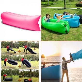 DT โซฟาลม ที่นอนเป่าลม แบบพกพา Air Sofa (สีชมพู)