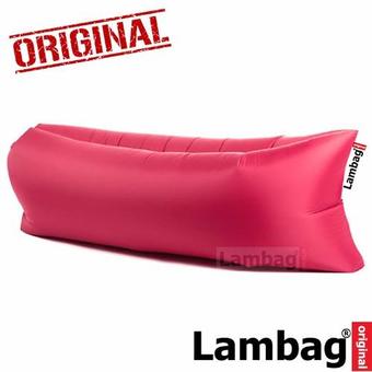 Lambag Original Hangout โซฟาลม เตียงลม แบบพกพา มาพร้อมกระเป๋าสะพาย (lamzac style) - สีชมพู(Pink)