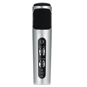 REMAX Microphone Karaoke ไมโครโฟน ร้องเพลง คาราโอเกะ สำหรับ iPhone/Android (Silver)