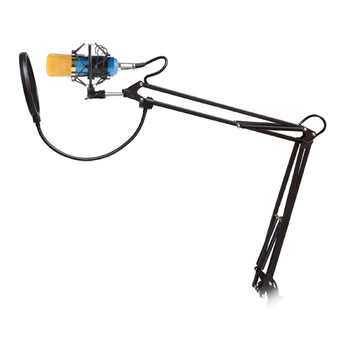 XCSOURCE ไมโครโฟน Studio Condenser Mic Microphone + Wind Screen Pop Filter + Stand (สีน้ำเงิน) TH137