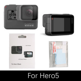 Accessries FOR GoPro ฟิล์มกันรอย เลนส์ จอ GOPRO HERO 5 Protective film Lens + LCD Screen Action Camera