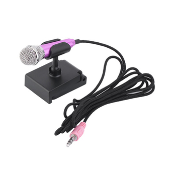 KH ไมโครโฟนจิ๋ว คาราโอเกะ (Mini Microphone Karaoke) สำหรับโทรศัพท์มือถือ, แท็บเล็ต, โน๊ตบุ๊ค (สีชมพู)