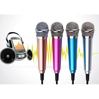 ไมโครโฟนจิ๋ว คาราโอเกะ (Mini Microphone Karaoke) สำหรับโทรศัพท์มือถือ, แท็บเล็ต, โน๊ตบุ๊ค (สีชมพู)