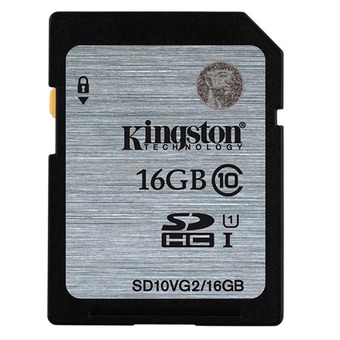 Kingston เมมโมรี่การ์ด เมมกล้อง SD Card Class 10 45MB/s - 16GB (SD10VG2/16GB)