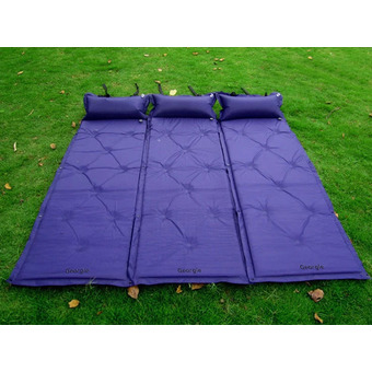 Outdoor Multifunction Inflatable Double Cushion Thickening Camping Mattress Pad Mat Waterproof Moisture-Proof Pad Mat Tent-Purple